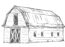 White Barn Illustration Photo