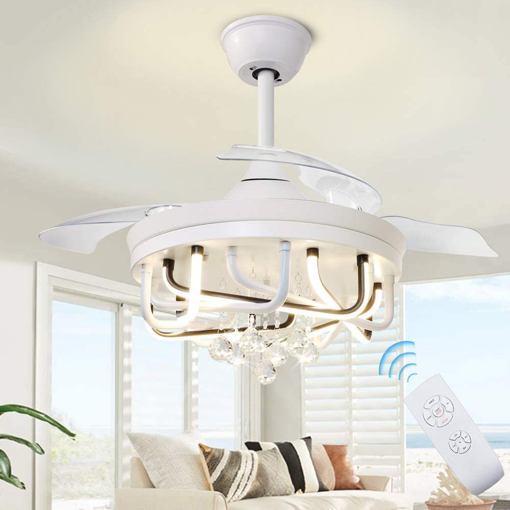Modern Remote Ceiling Fan with Light