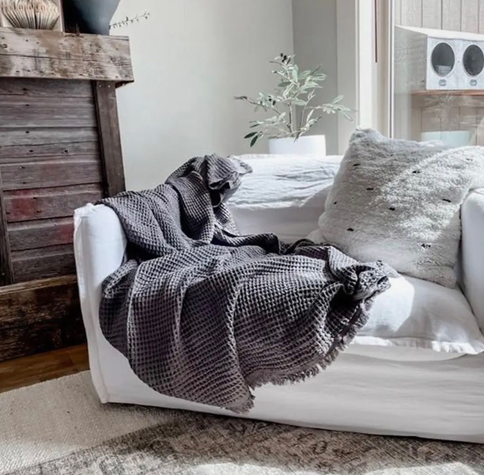 Thumbnail: Waffle Cotton Comfort Throw 