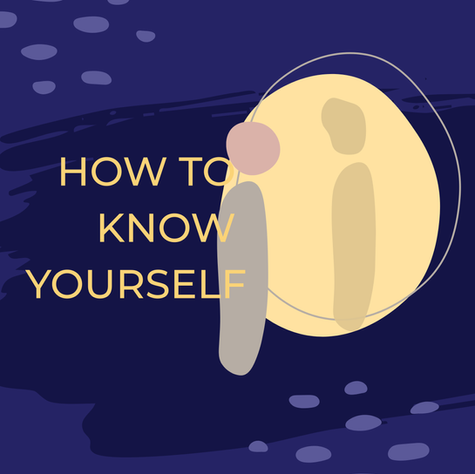 How to know yourself, figure looking into it's reflection