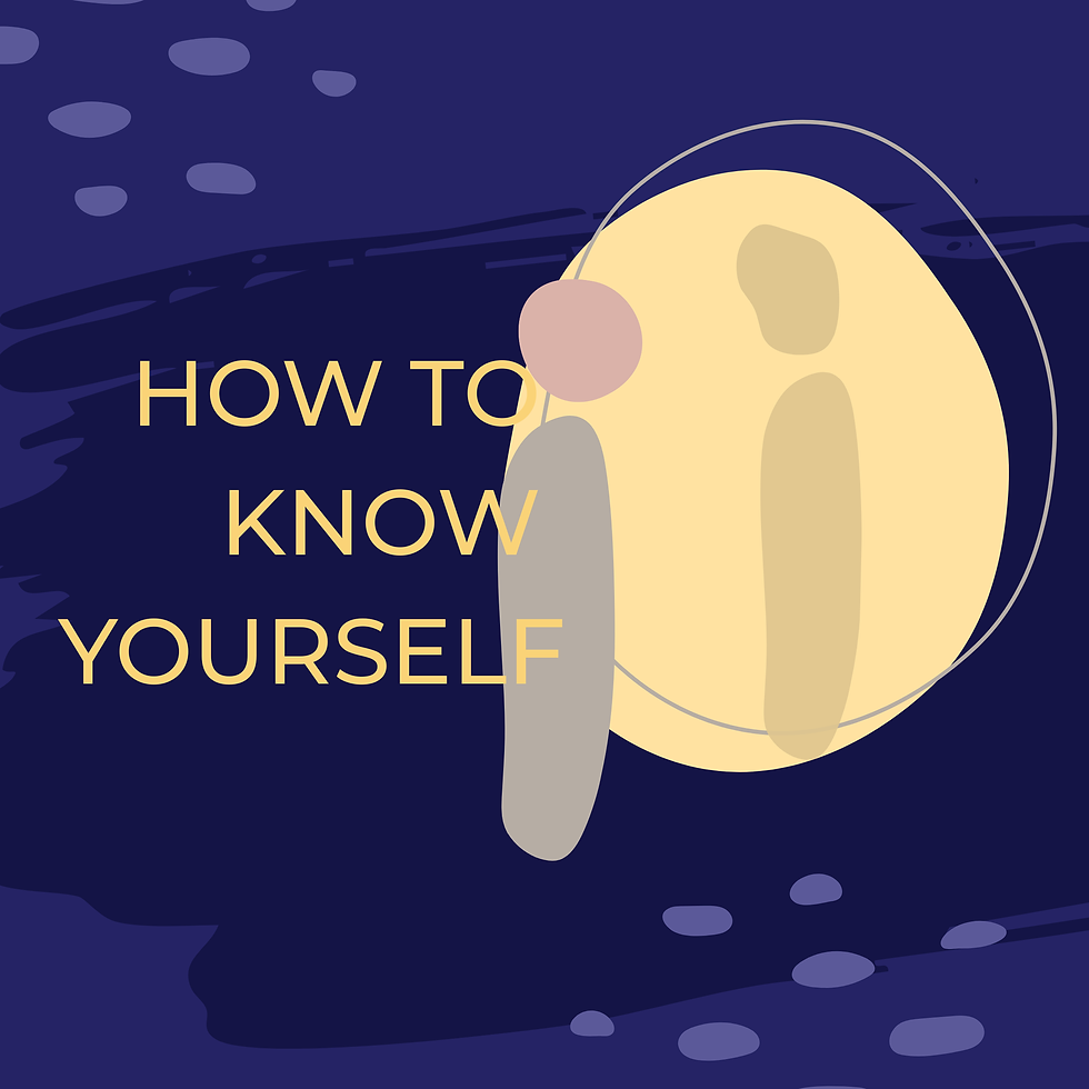How to know yourself, figure looking into it's reflection