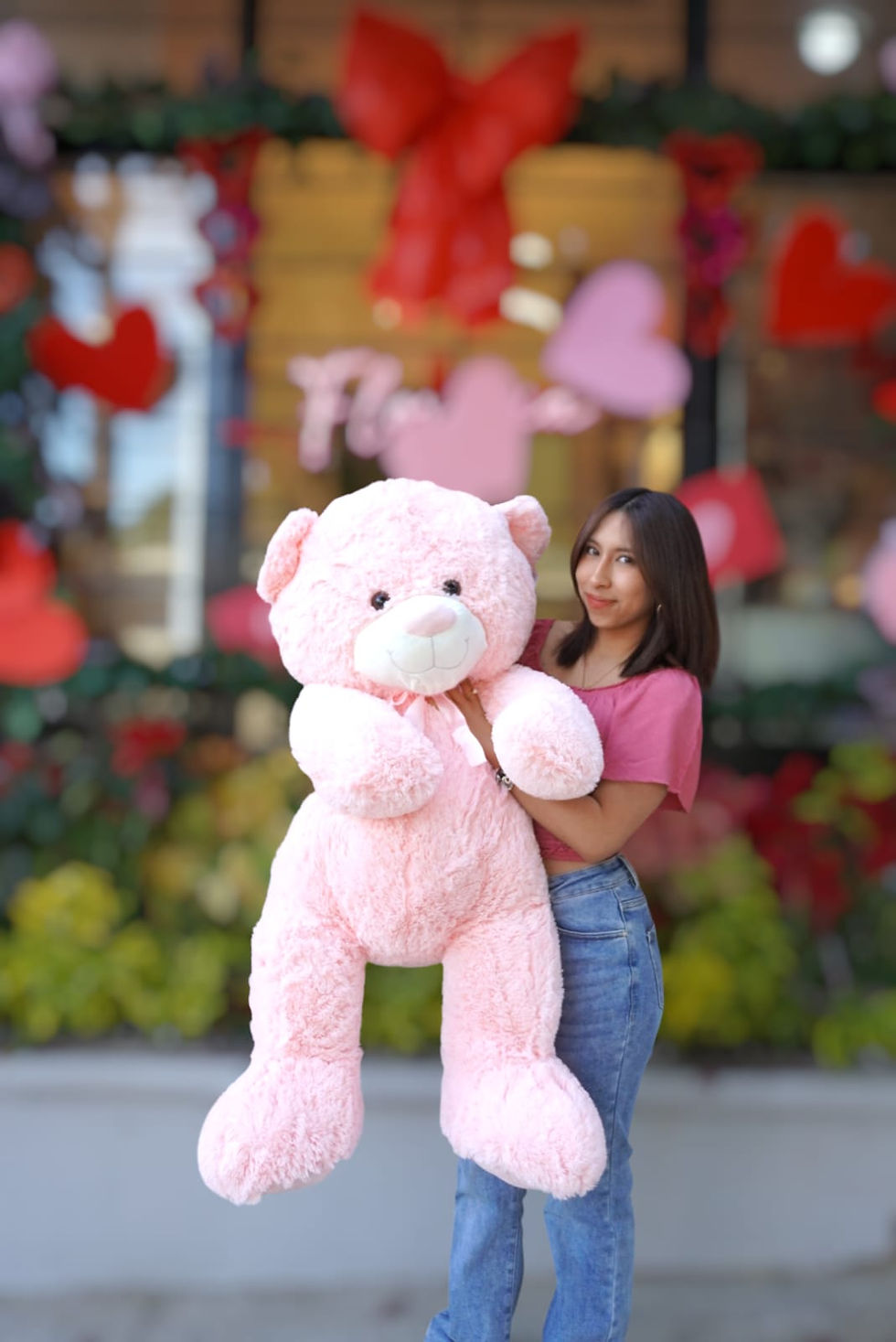 Miniatura: Oso rosa grande de peluche