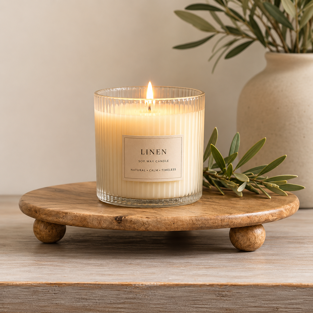 Barnwood candle plate