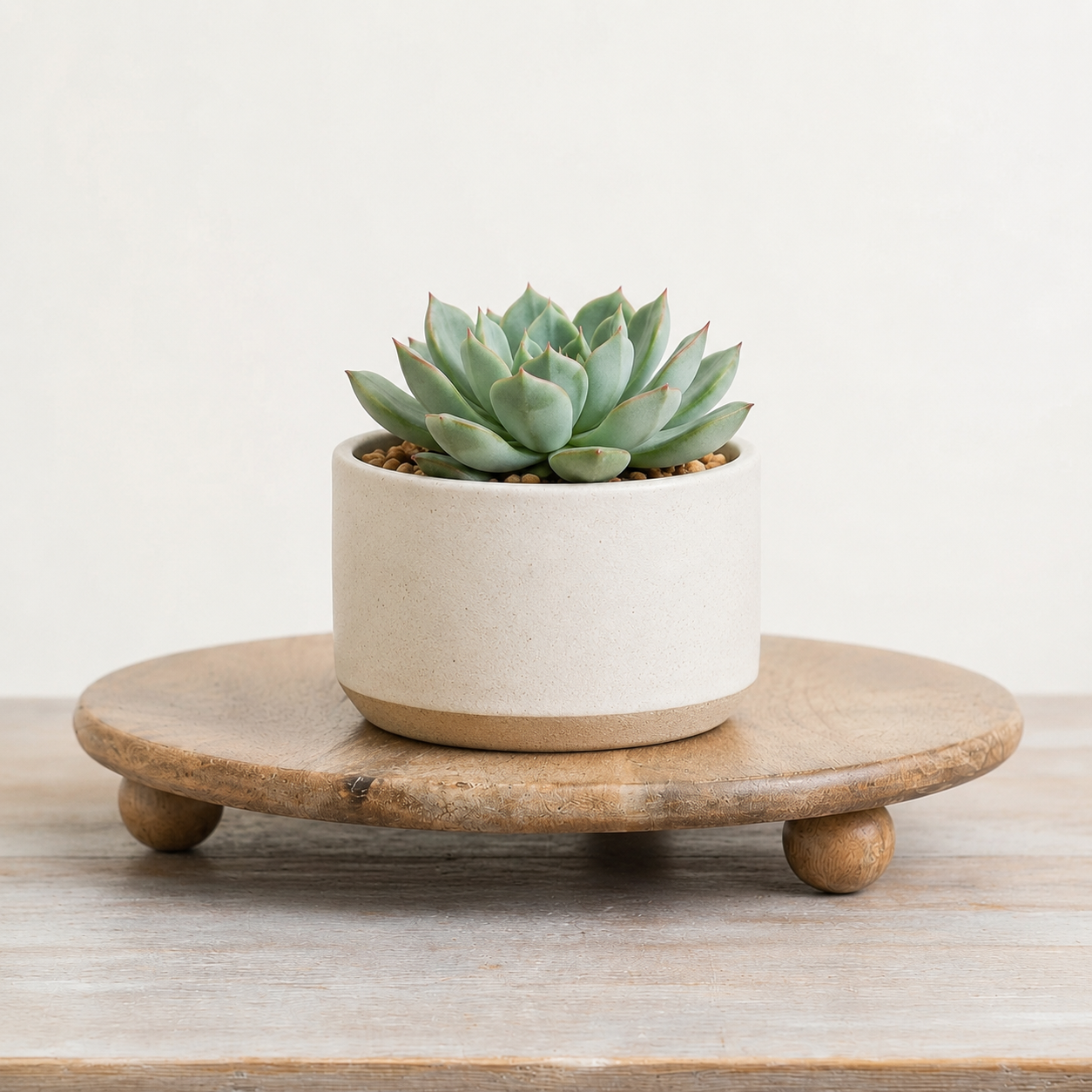 Barnwood candle plate (small)