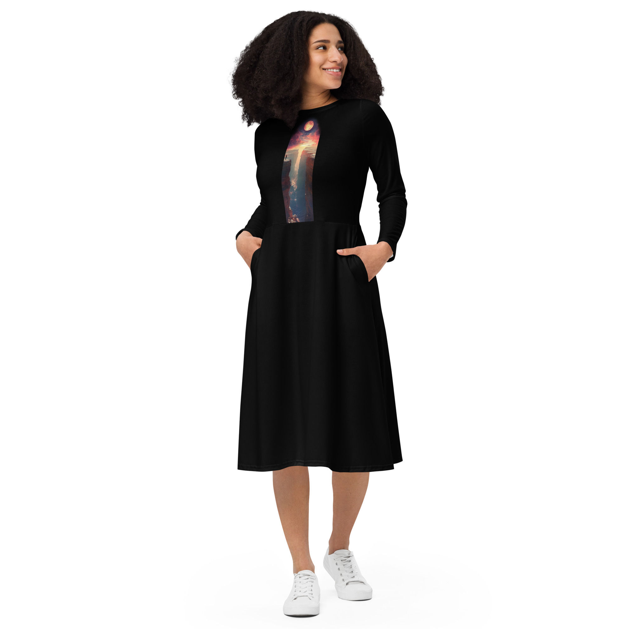 Discovery's Edge Long Sleeve Midi Dress