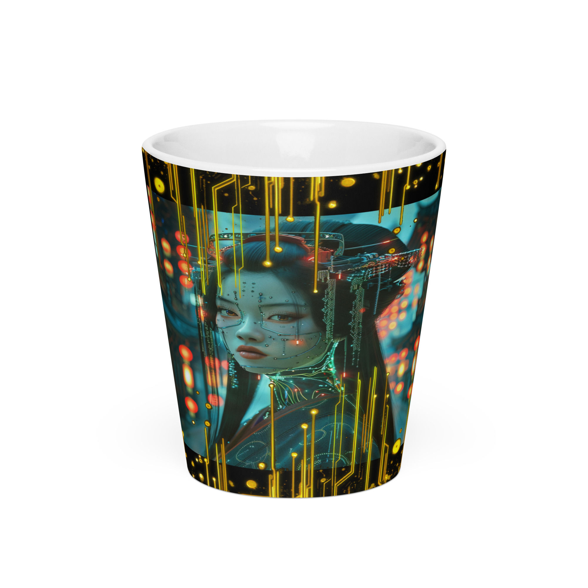 Cyber Geisha "Determination" Latte Mug