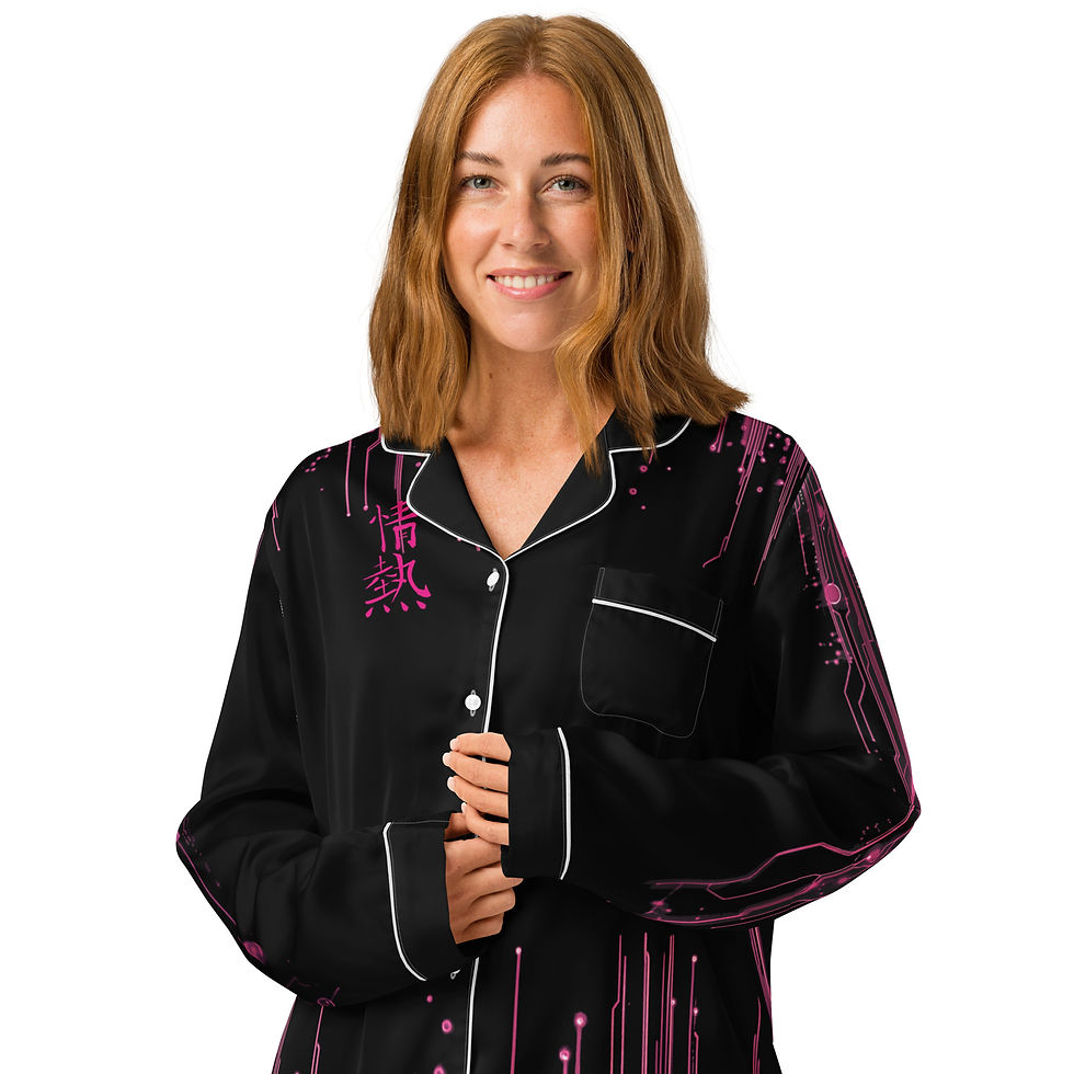 Thumbnail: Cyber Geisha "Passion" Long Sleeve Pajama Top