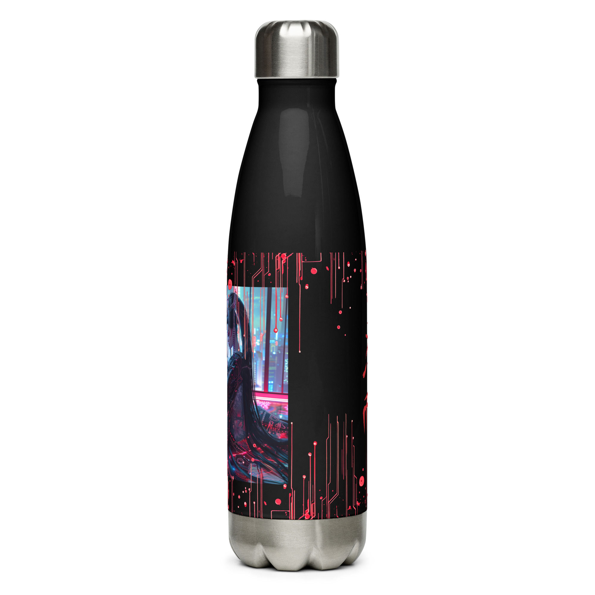 Cyber Geisha "Perseverance" Stainless Steel Water Bottle