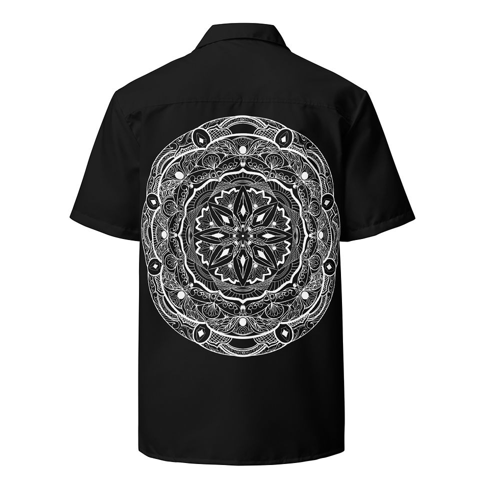 Thumbnail: White Zen Flower Button Up T-Shirt