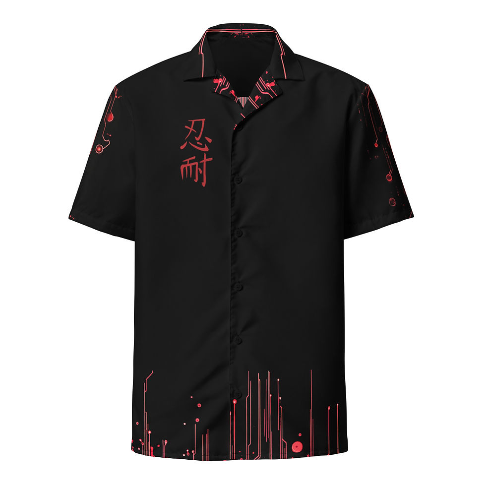 Cyber Geisha "Perseverance" Button Up T-Shirt