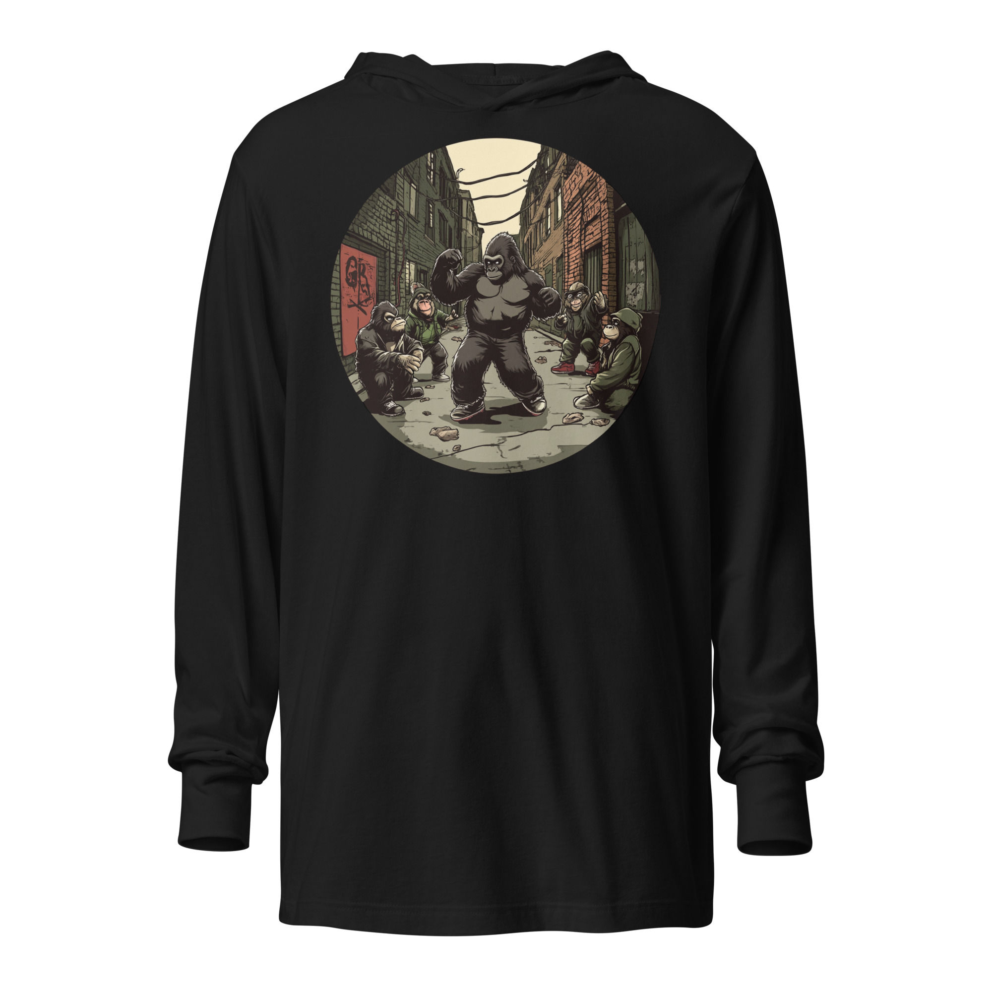 Grade-A Great Apes Hooded Long-Sleeve T-Shirt