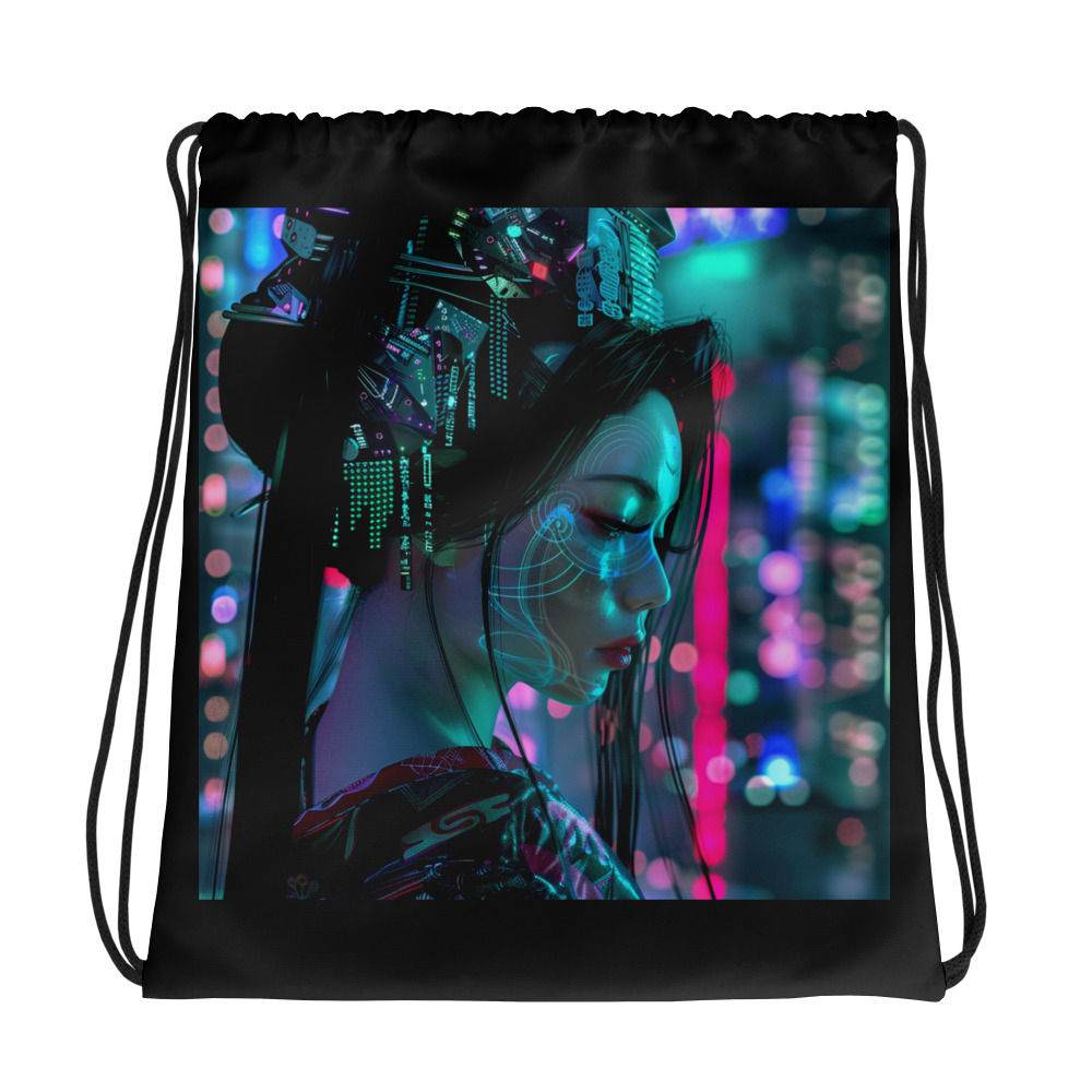 Cyber Geisha "Passion" Drawstring Bag