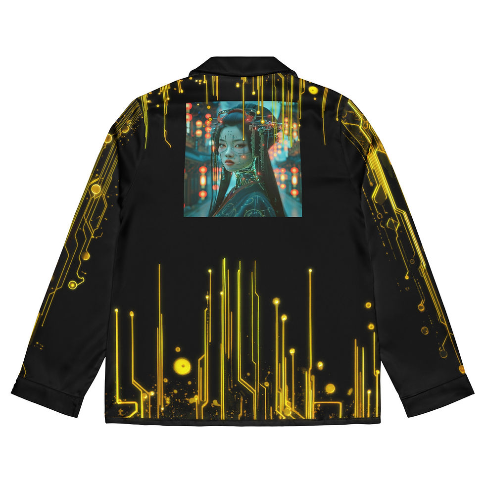 Thumbnail: Cyber Geisha "Determination" Long Sleeve Pajama Top