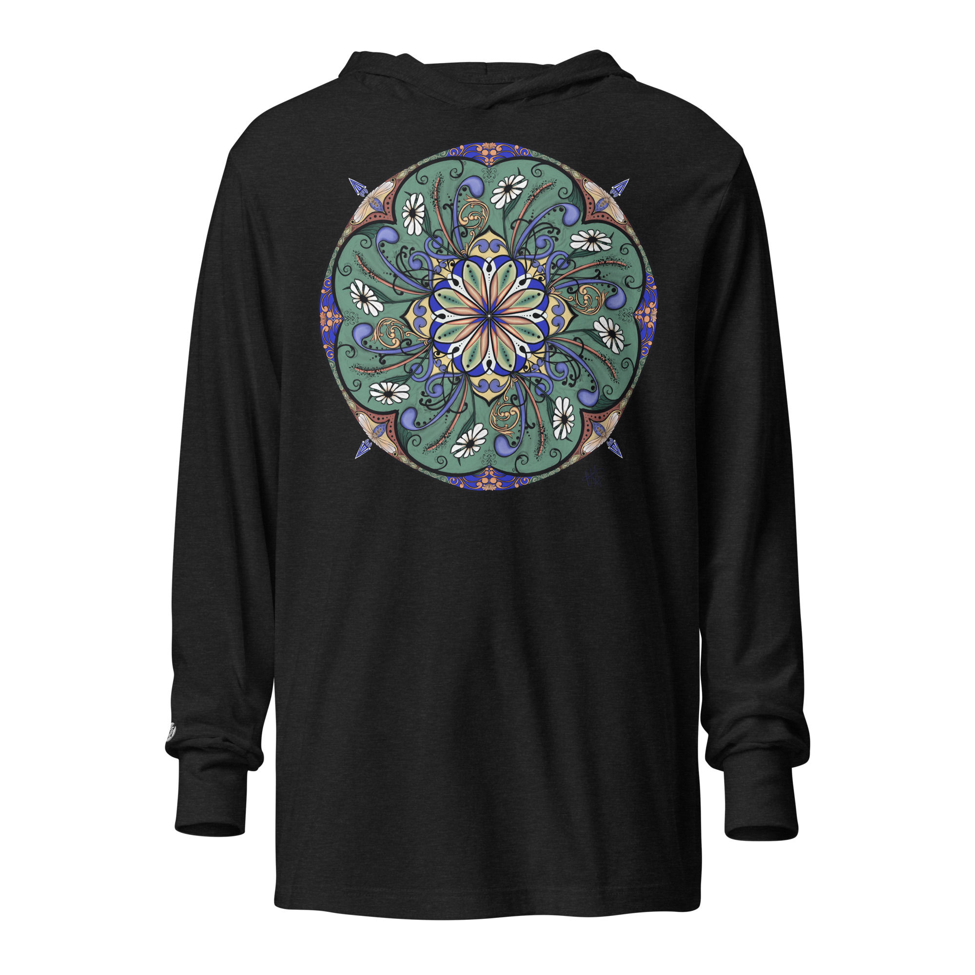 Summer Swirls Hooded Long-sleeve T-Shirt