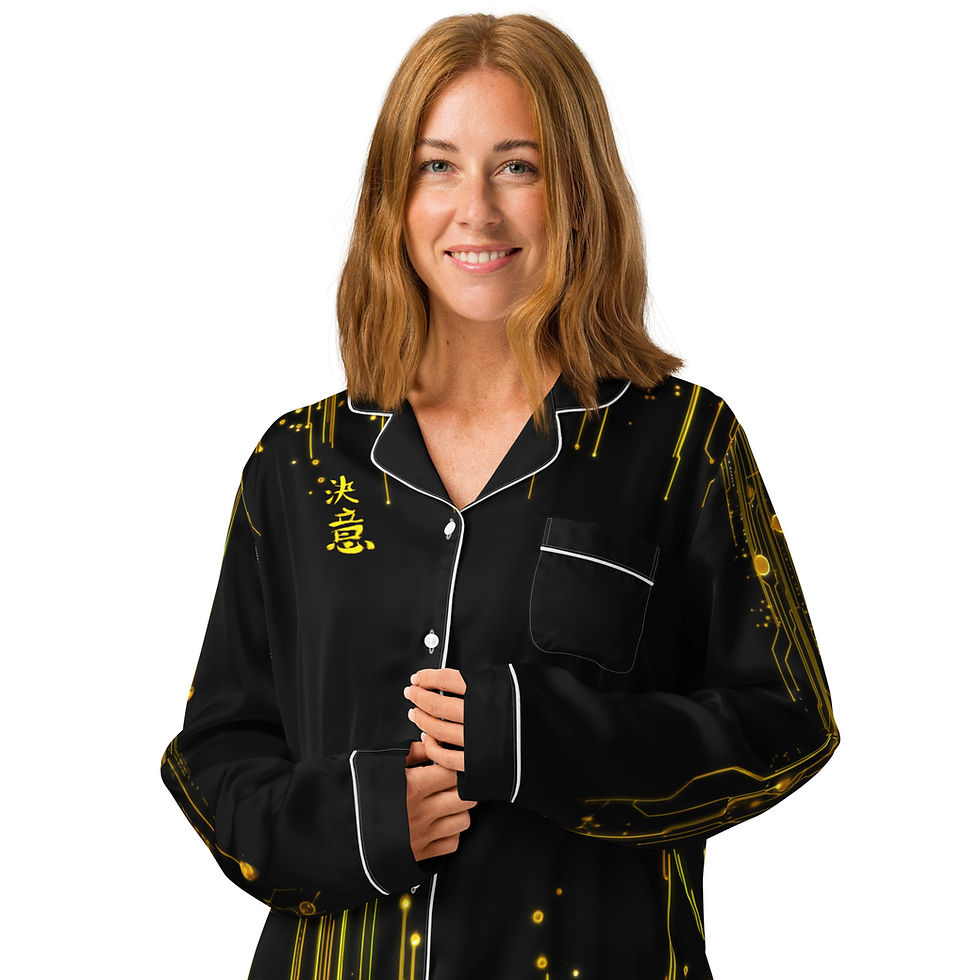 Thumbnail: Cyber Geisha "Determination" Long Sleeve Pajama Top