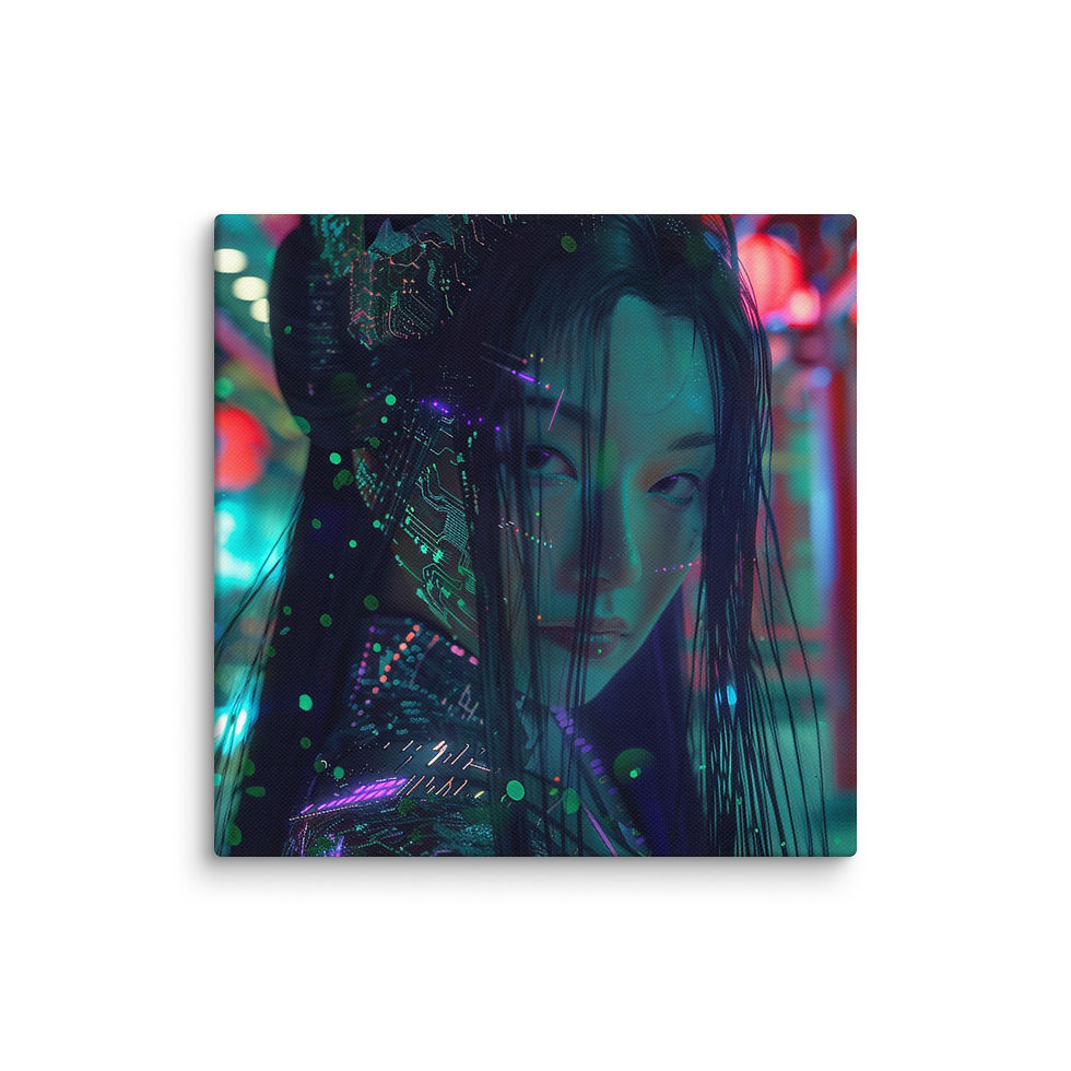 Cyber Geisha "Wisdom" Canvas