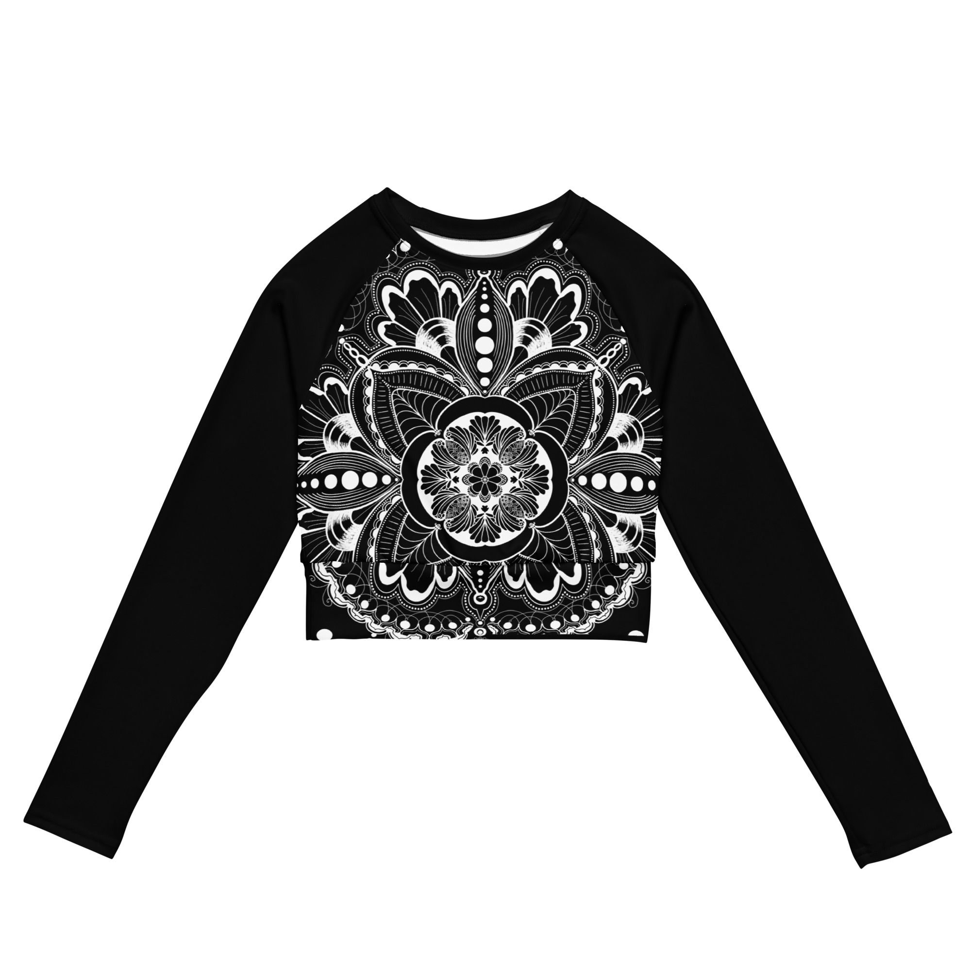 Bali Dreams White Long-Sleeve Crop Top