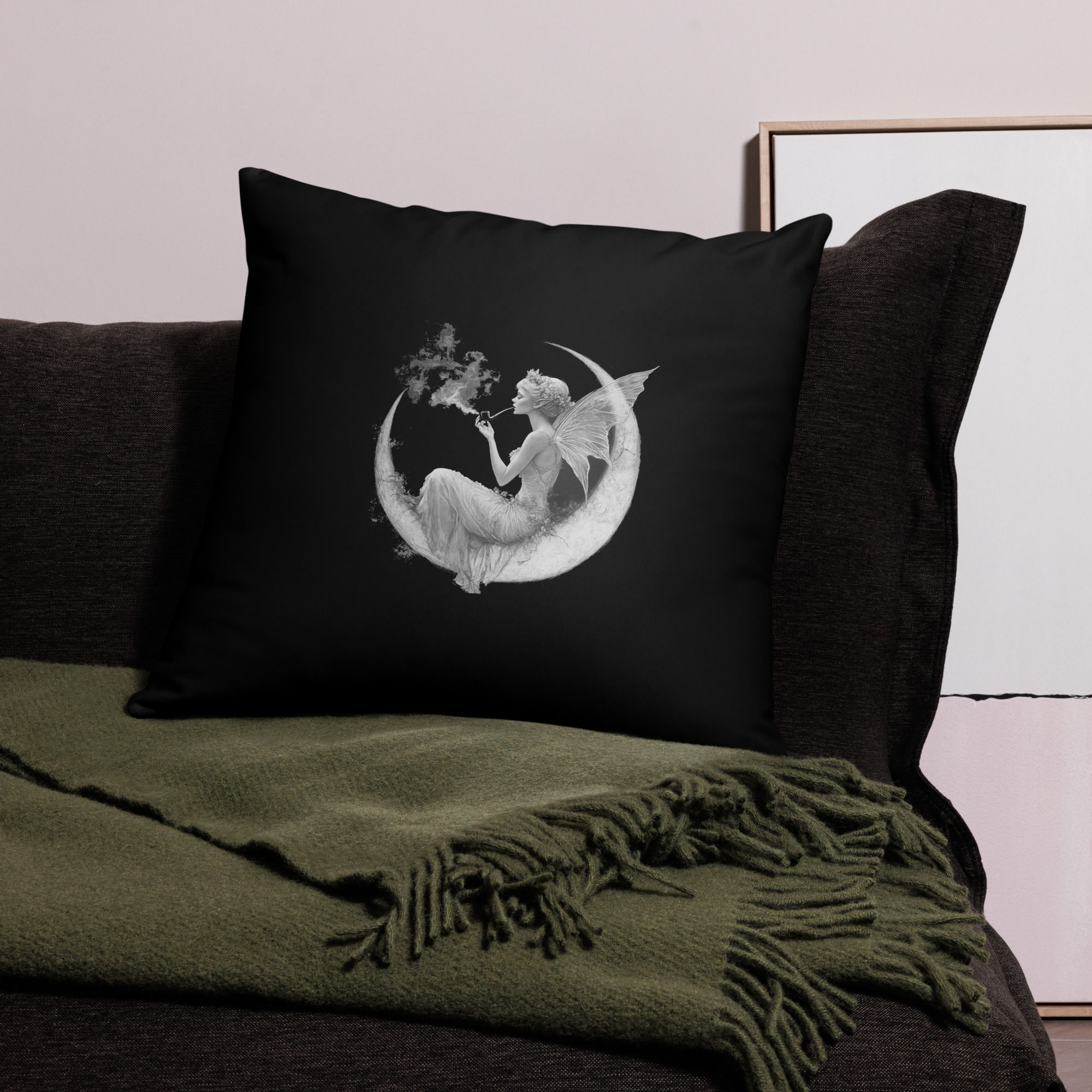 Moon Fairy Throw Pillow