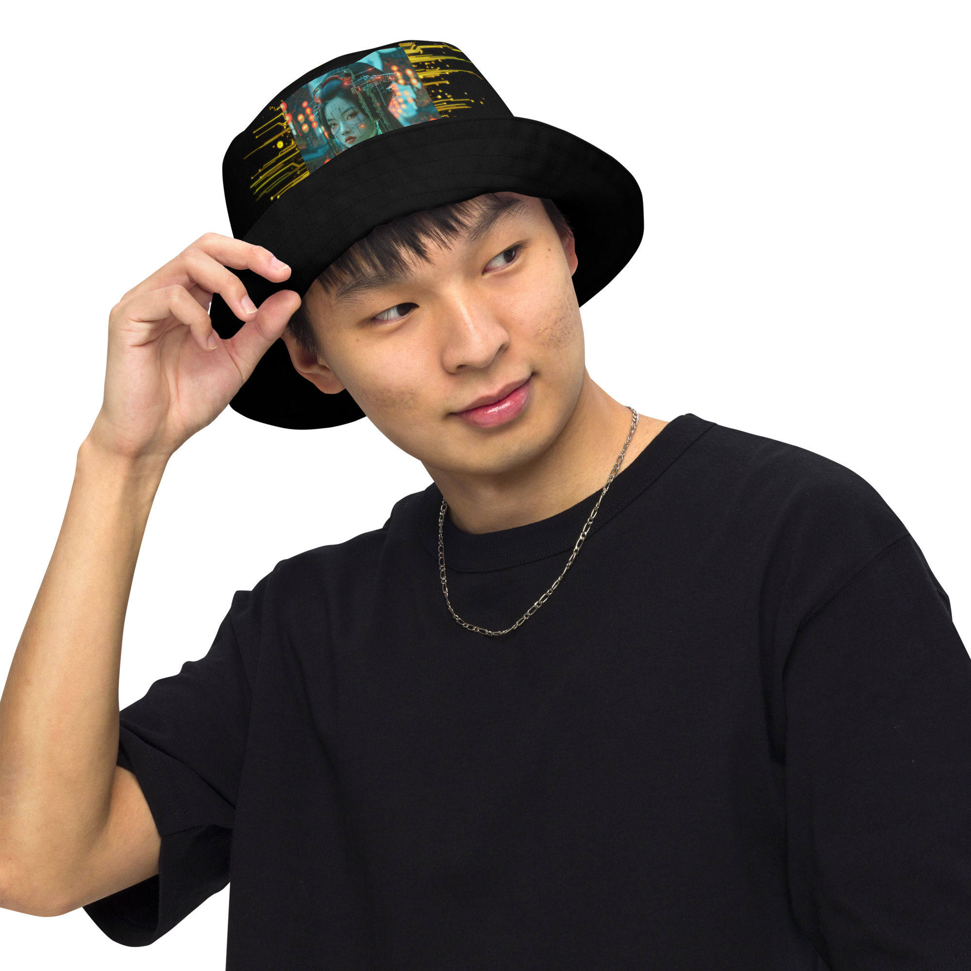 Cyber Geisha "Determination" Reversible Bucket Hat
