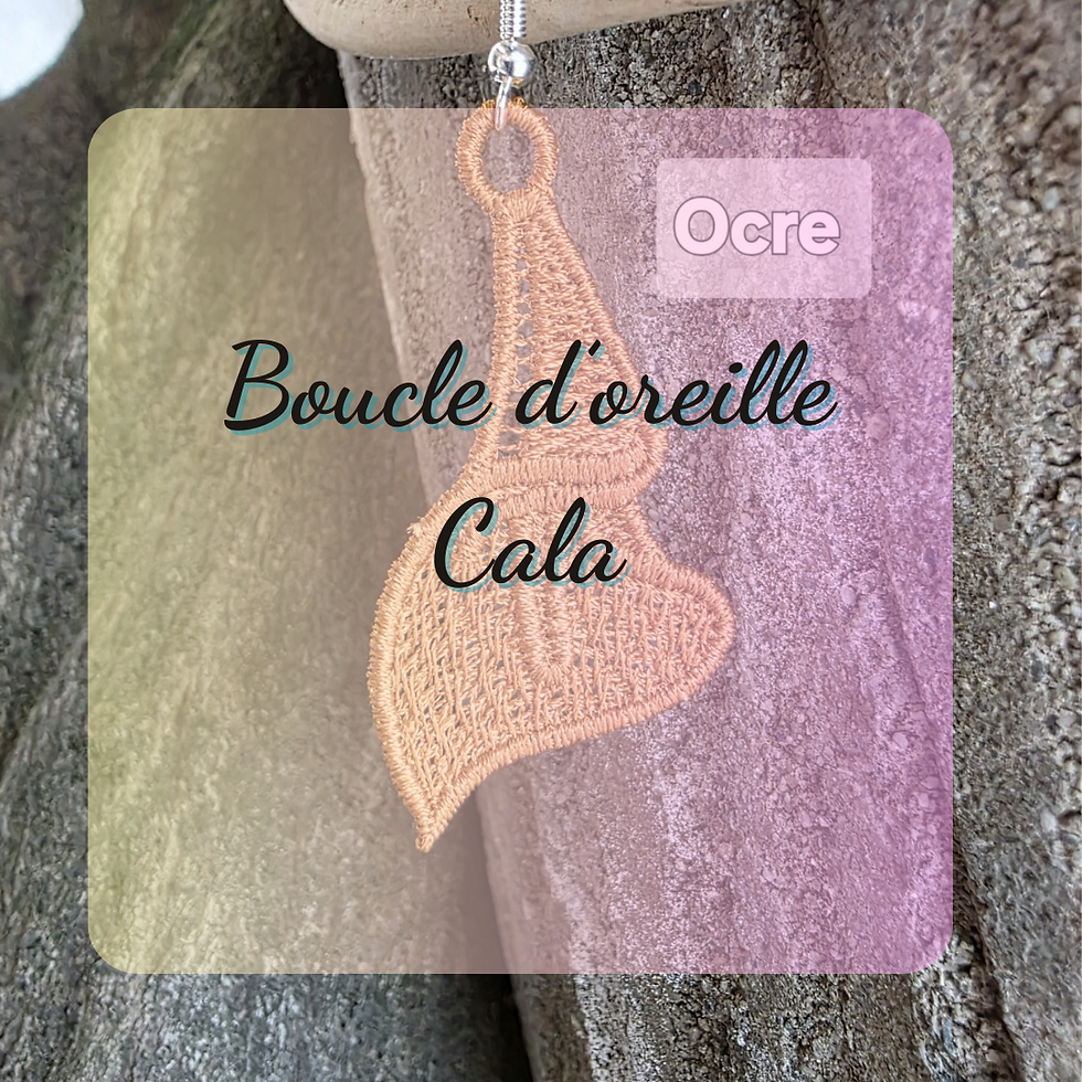 Boucles d’oreilles brodées – Cala
