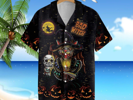 I’m A Bad Witch Cat Trending Hawaiian Shirt