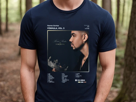 Top romeo Santos Formula Vol. 3 Tracklist Album T Shirt
