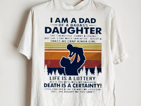 I Am A Dad Of Abadass Daughter Father’s Day Crewneck Sweatshirt