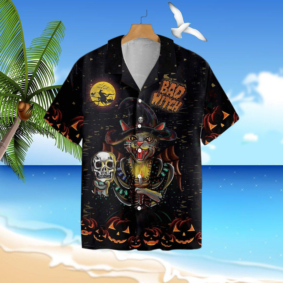 I’m A Bad Witch Cat Trending Hawaiian Shirt