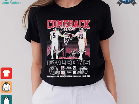 Official Comeback Win Atlanta Falcons September 16, 2024 Lincoln Financial Field, Phi Signature T Shirt