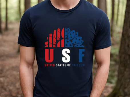 Official united states of freedom sunflower 4th of july usa flag T Shirt