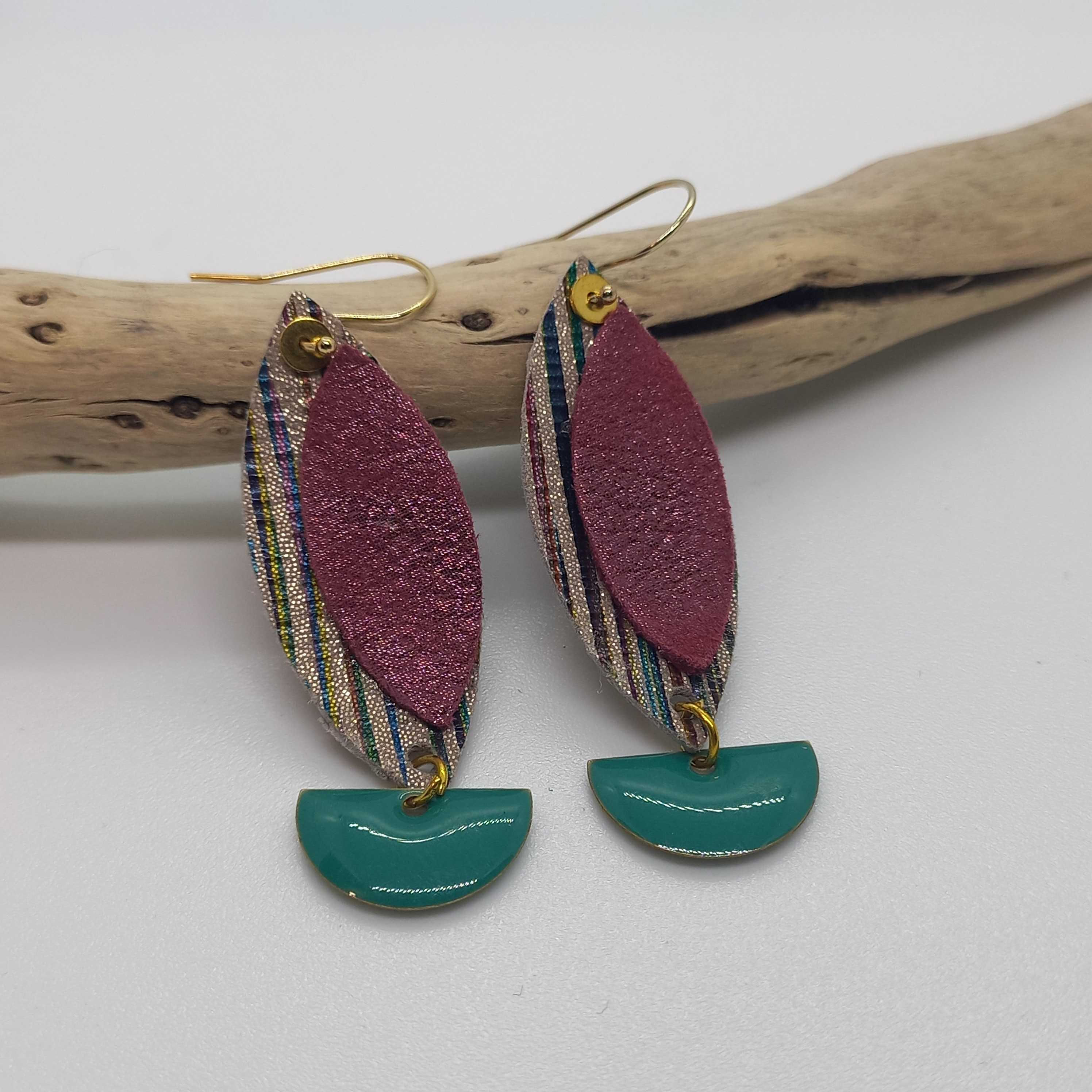 Boucles d'oreilles en cuir