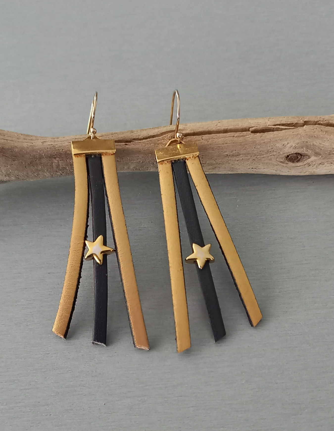 Boucles d'oreilles en cuir