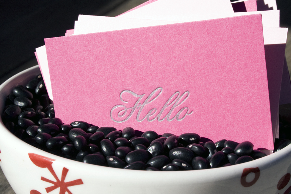 Hello Letterpress Calling Card