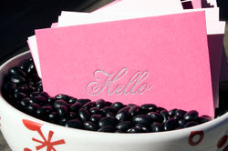 Hello Letterpress Calling Card