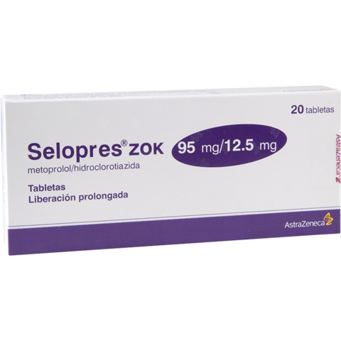 Metoprolol/Hydrochlorothiazide 95mg/12.5mg ( 20tabs ) Selopres ZOK