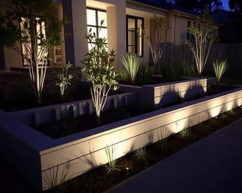 contemporary front garden with retaining wall in Adamstown heights NSW.jpg