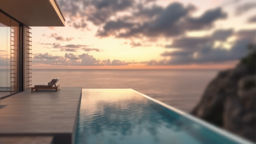 Plunge Pool on Slope Port Stephen NSW