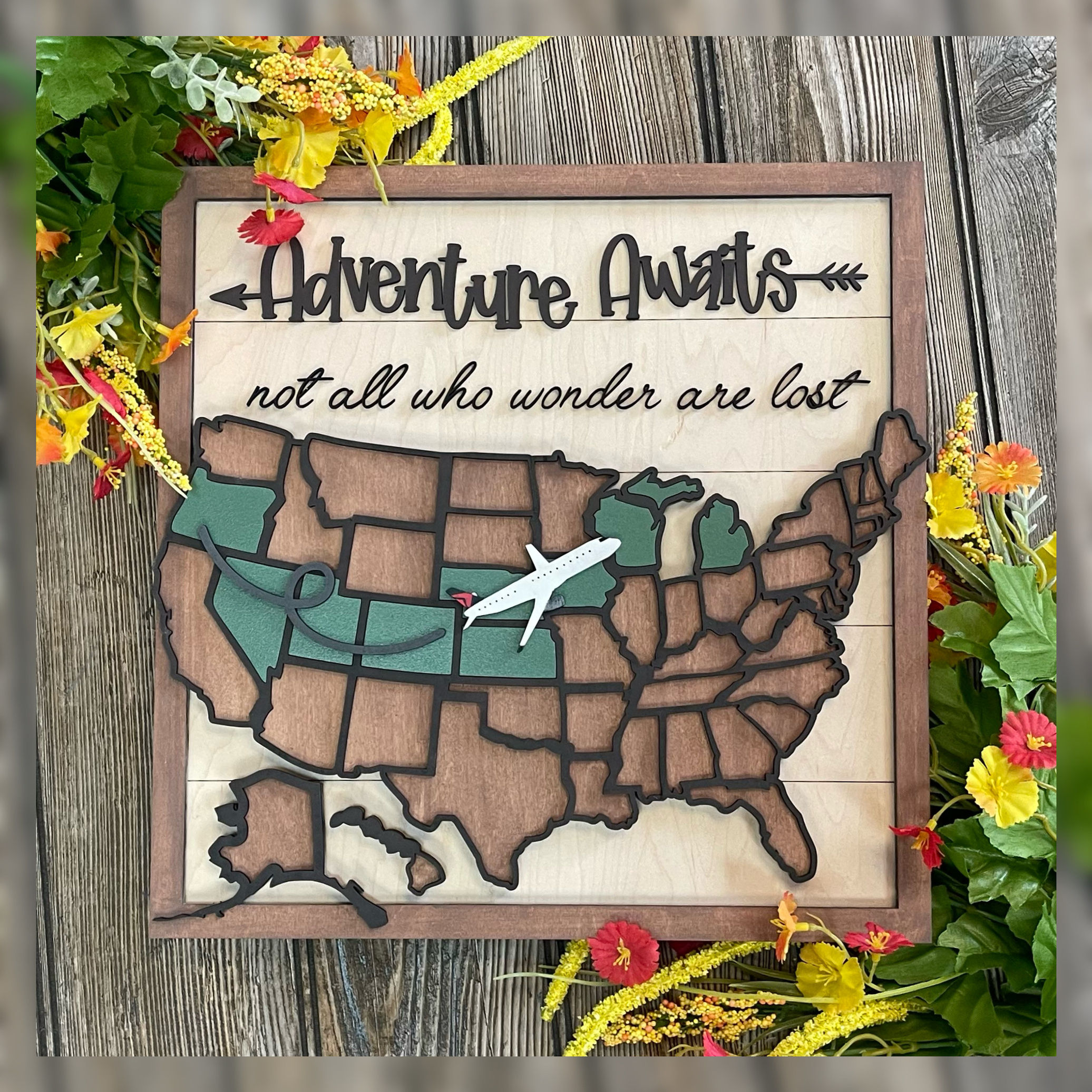Adventure Awaits Travel Map