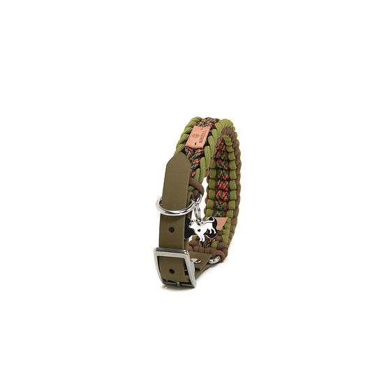 444.dogs専用 Doggie Comfort Metal İşlemeli Köpek Tasması M 2,5x37-45cm Turuncu