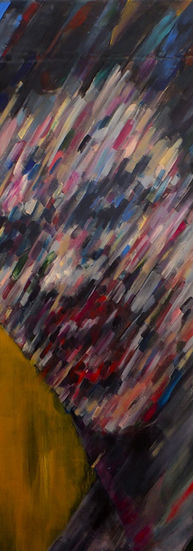 Milda June art,  commission, falling woman portrait, scary painting, colourful portrait, expressioninsm, modern art, contemporary painting, art for sale, brushstrokes, UK artist