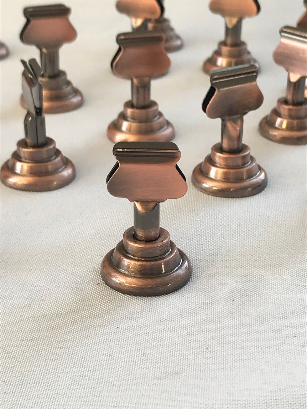 Thumbnail: Bronze Table Number Holder Clip Set