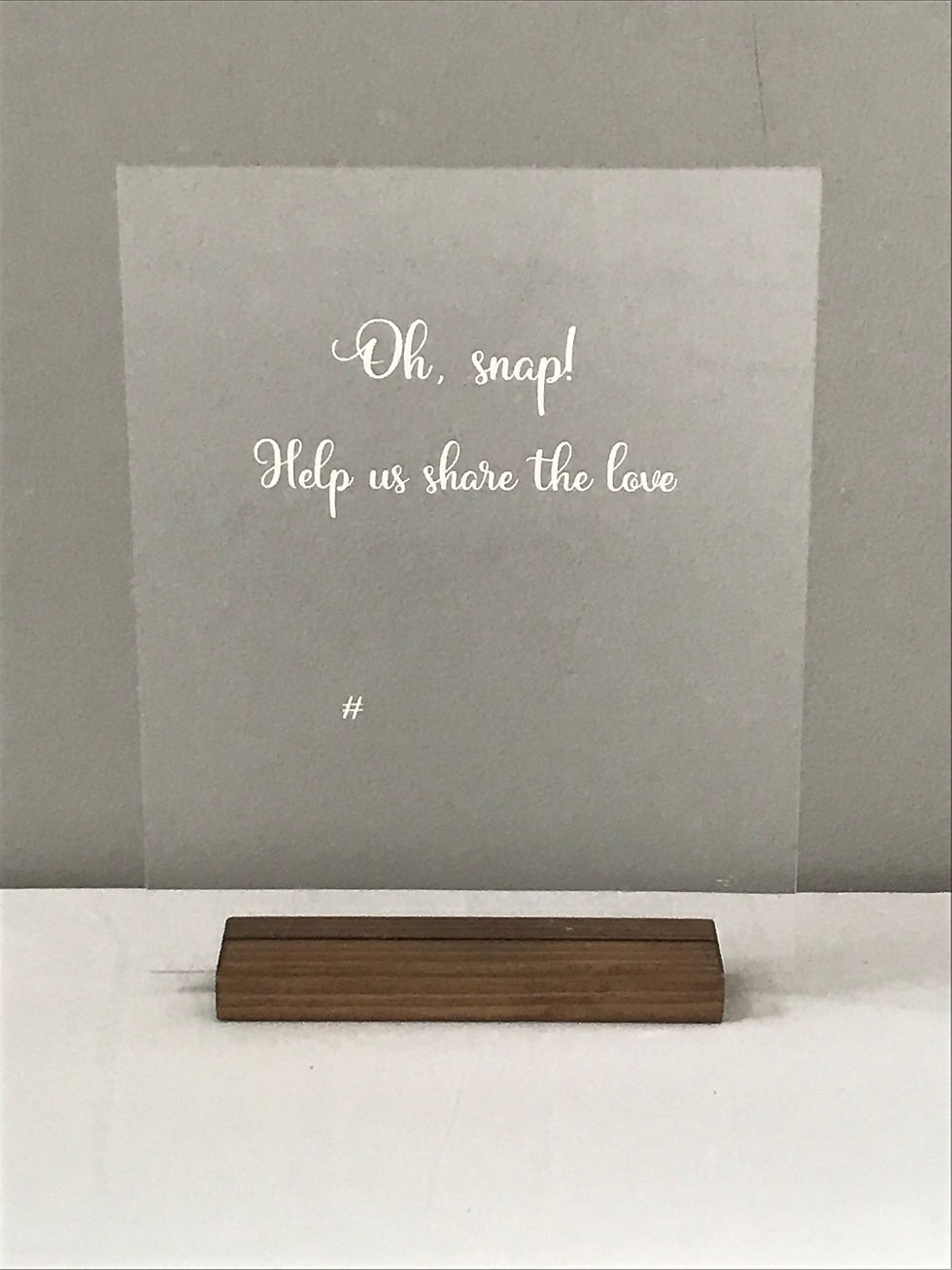 Thumbnail: Oh Snap Acrylic Hashtag Sign