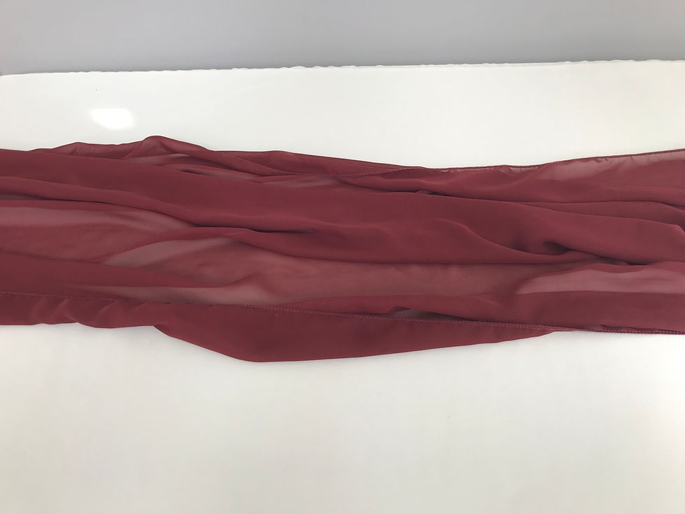 Thumbnail: Burgundy Chiffon Runners (10’)