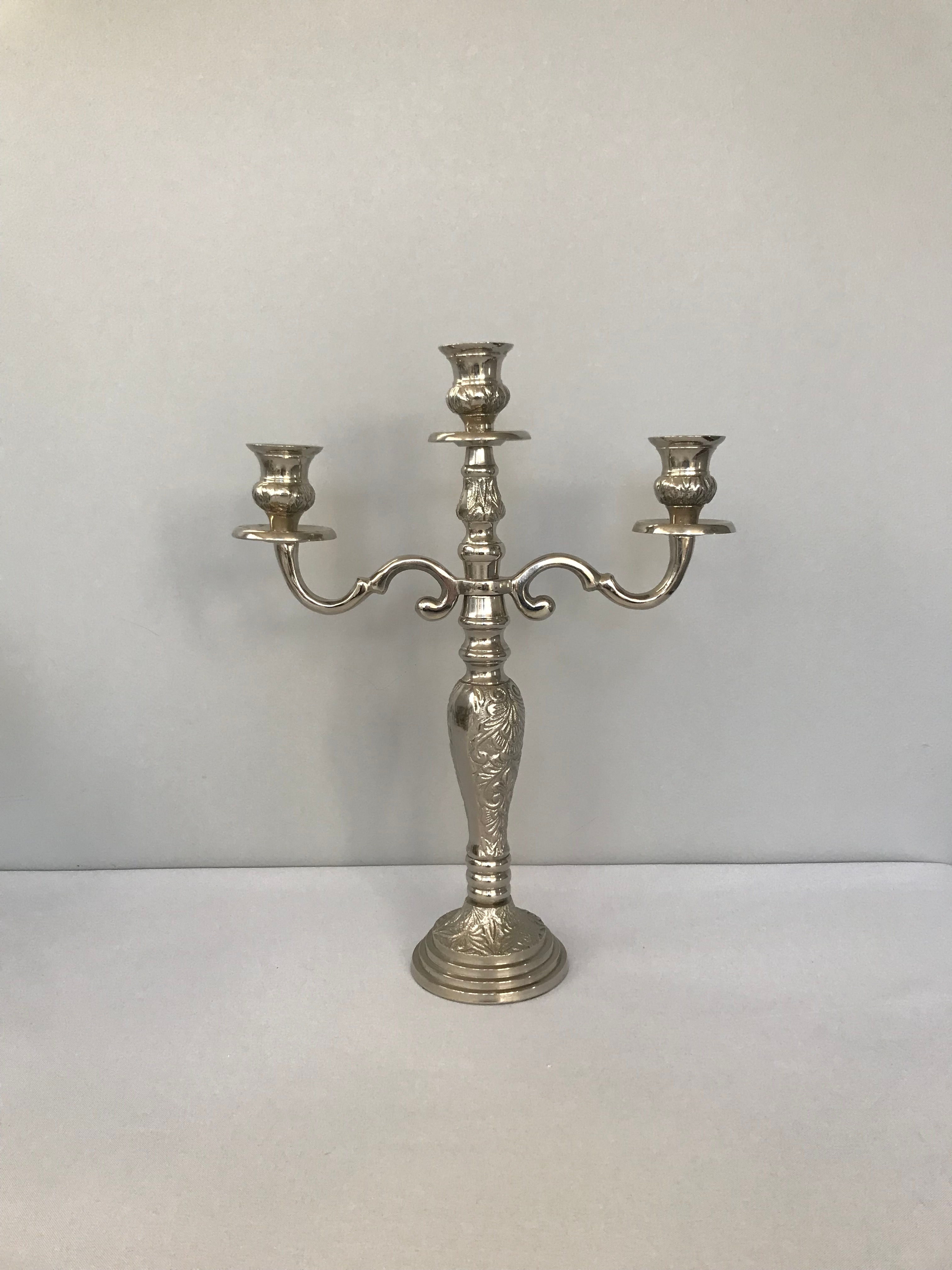 Silver Candelabra w/ Filigree