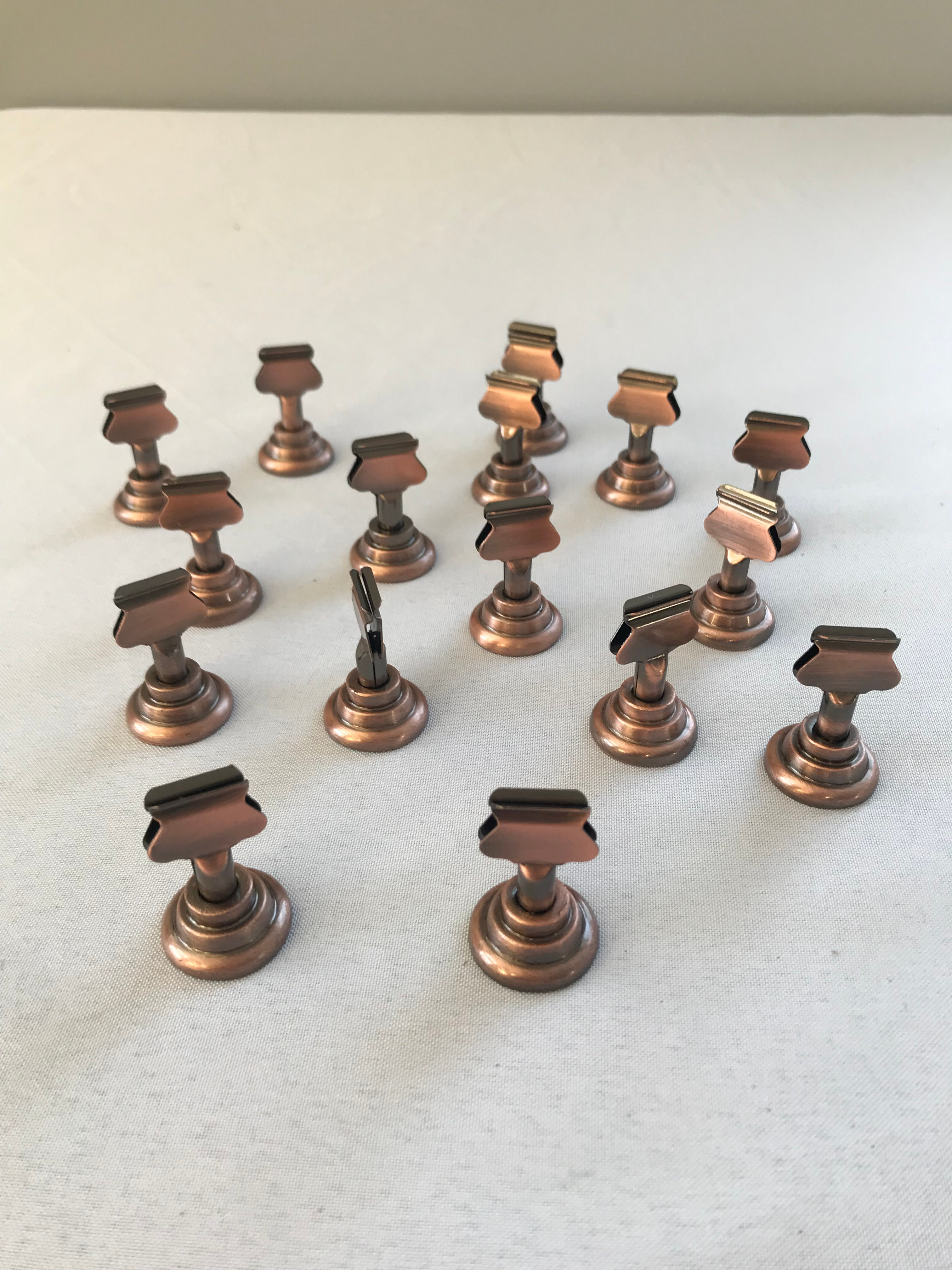 Bronze Table Number Holder Clip Set