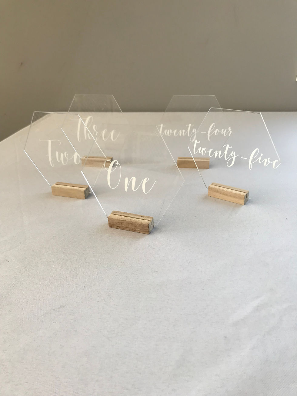 Thumbnail: Hexagon Acrylic Table Number Set