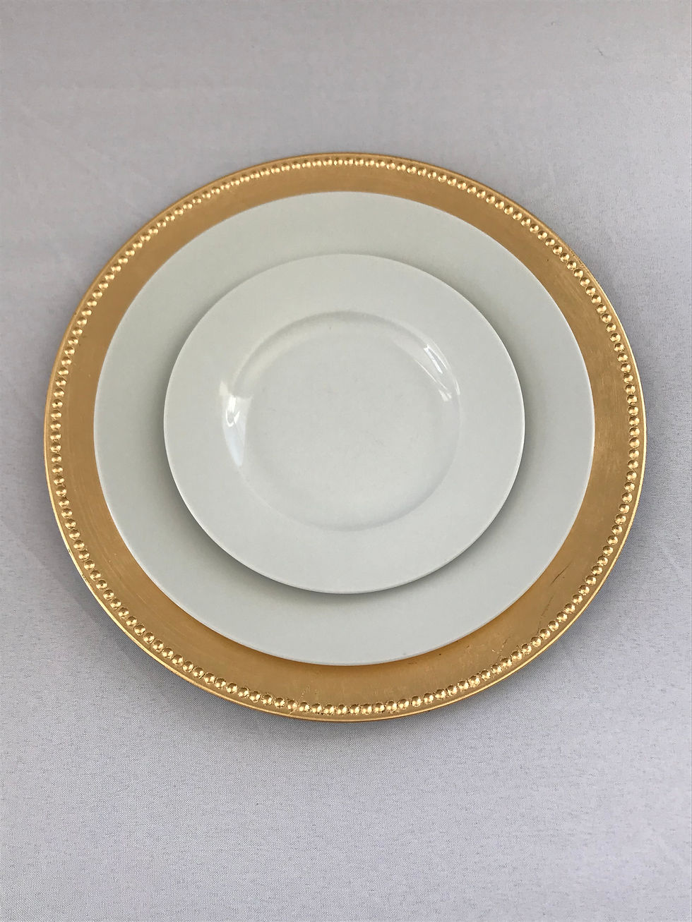 Thumbnail: Brushed Gold Charger Plates