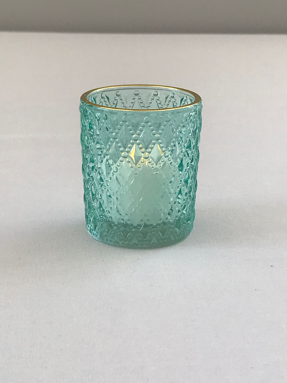 Thumbnail: Gold Rim Turquoise Votive Holder Sets