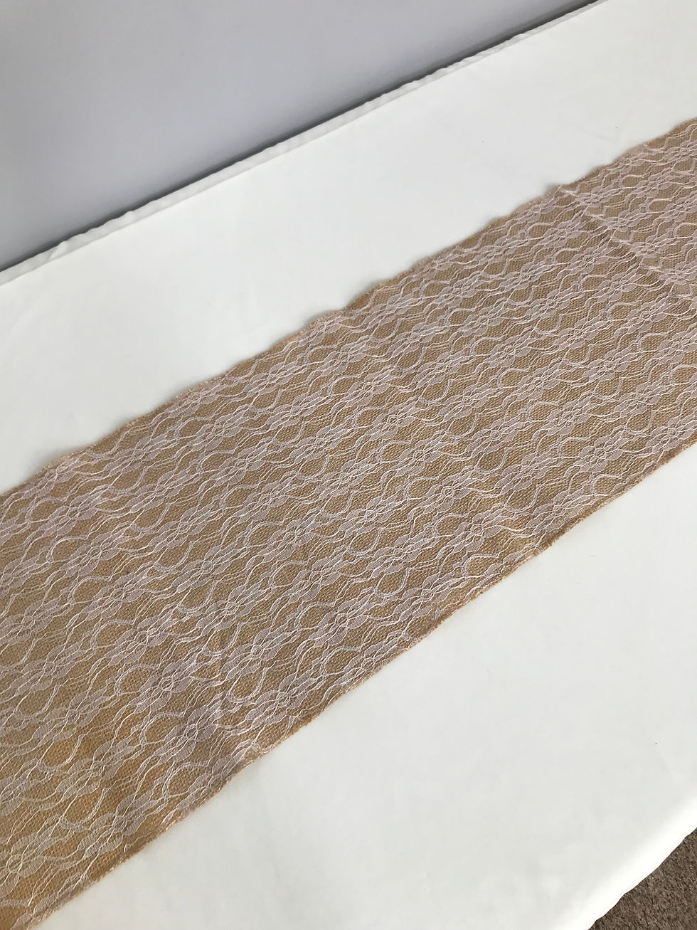 Thumbnail: Burlap with Lace Runners