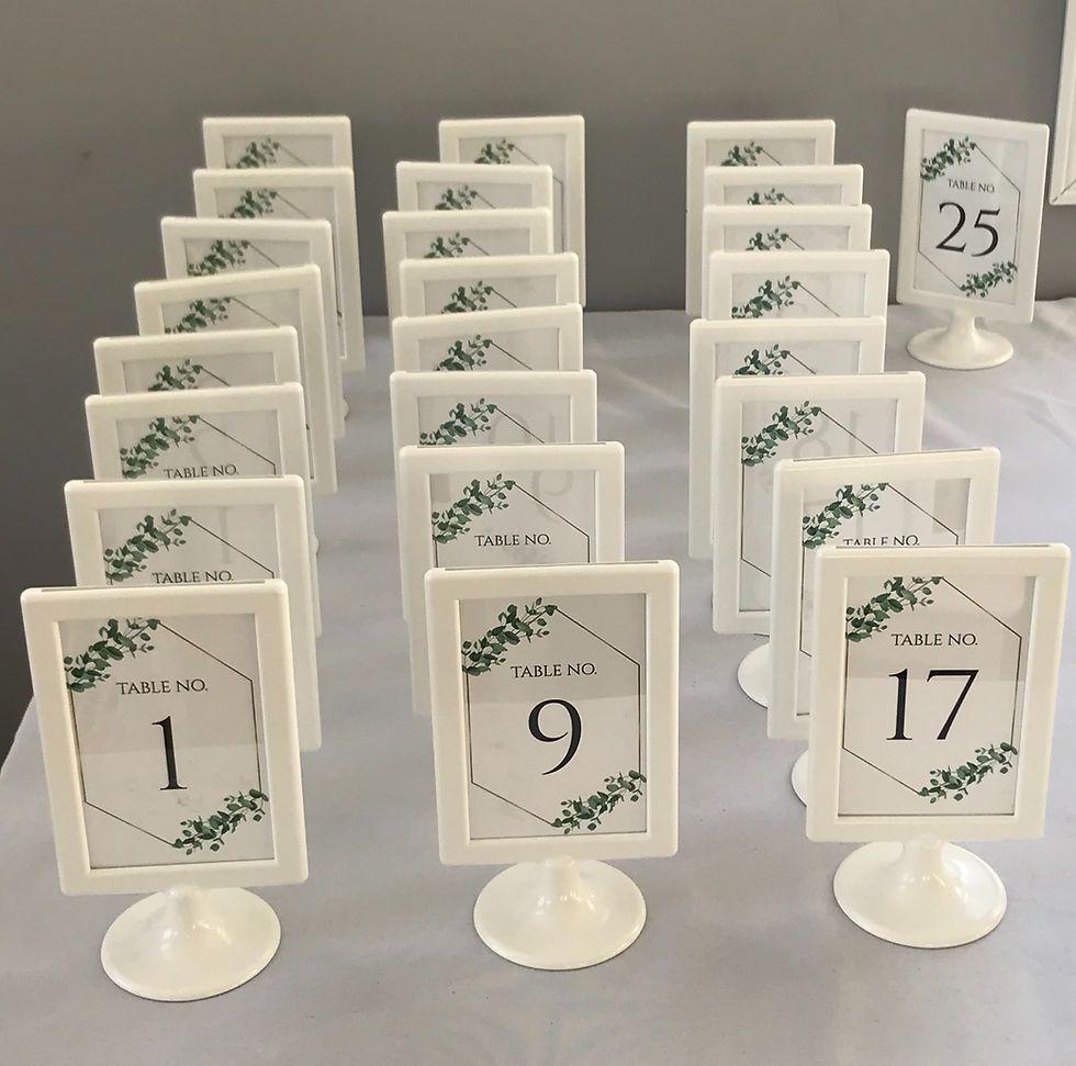 Thumbnail: White Pedestal Table Number Set